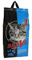 Brava впитывающий наполнитель для длинношерстных кошек и котят (синий), 7 л